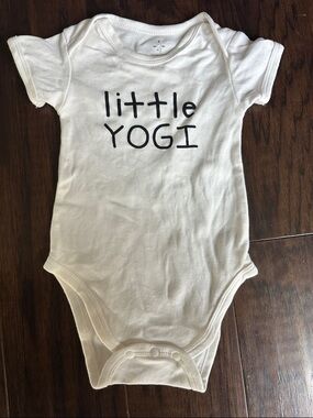 Little Yogi White Baby One-Piece Bodysuit